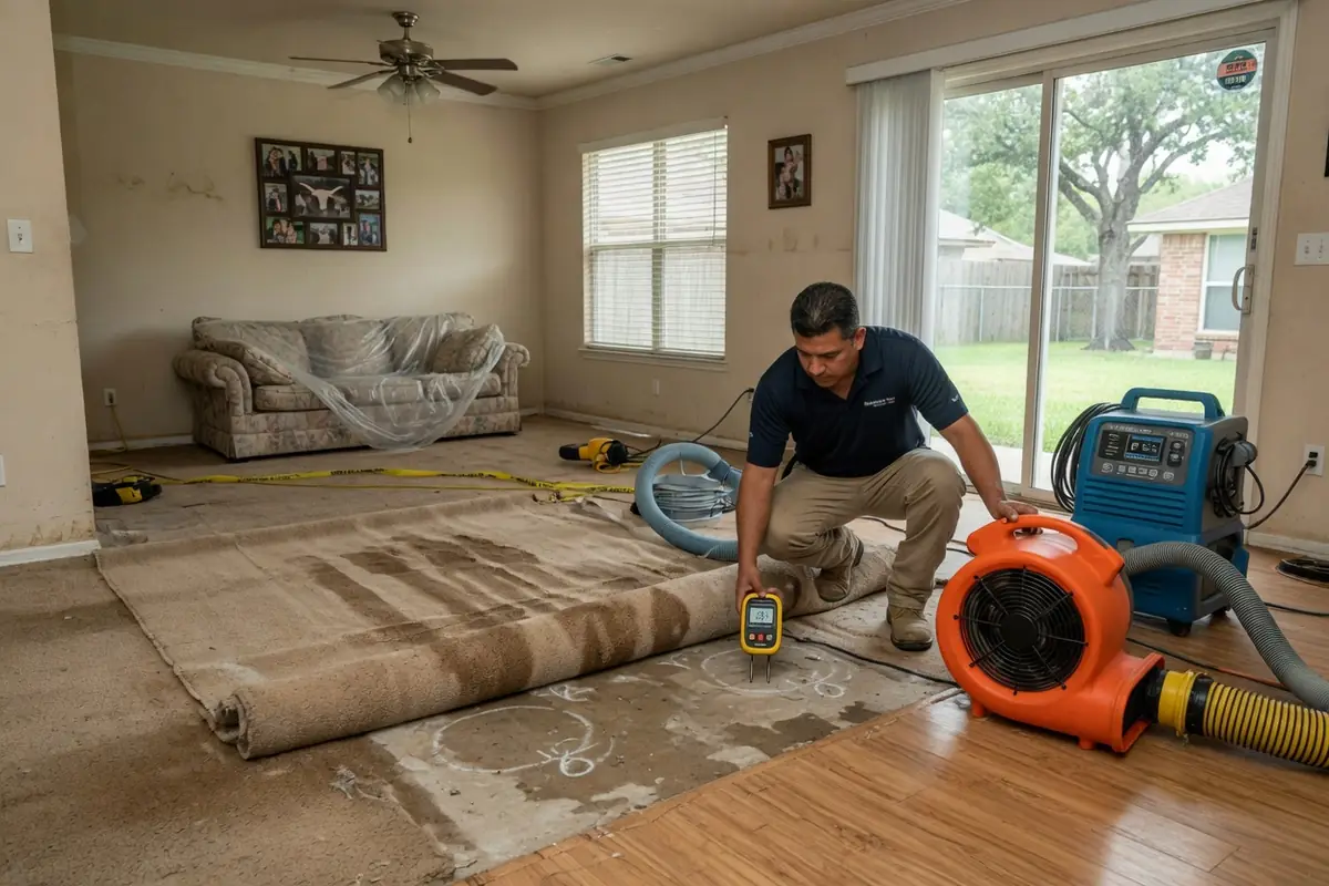 Emergency Water Damage Restoration Katy TX, LLC crew at work
